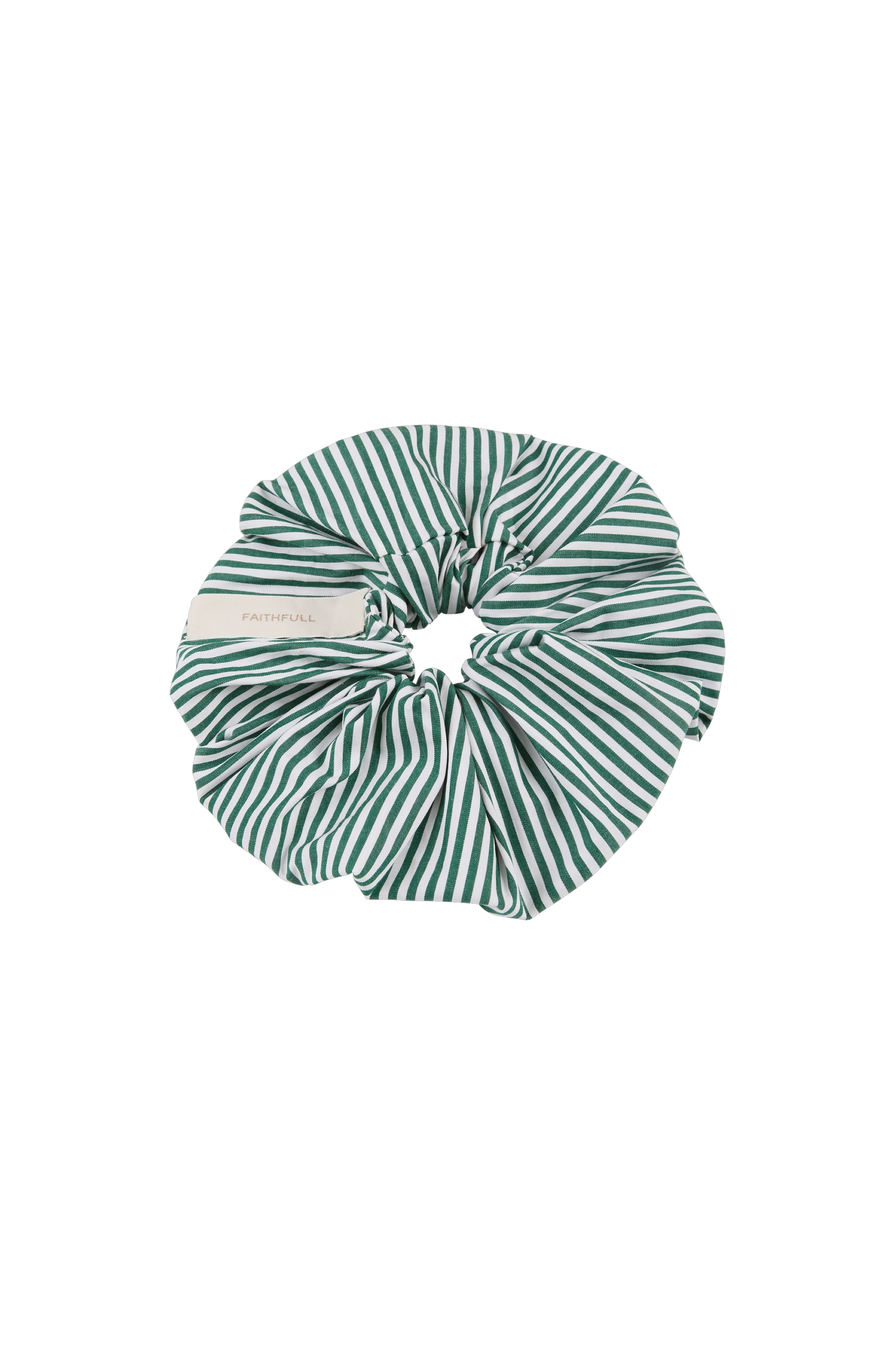 Hair Scrunchie Green Stripe - Image 4