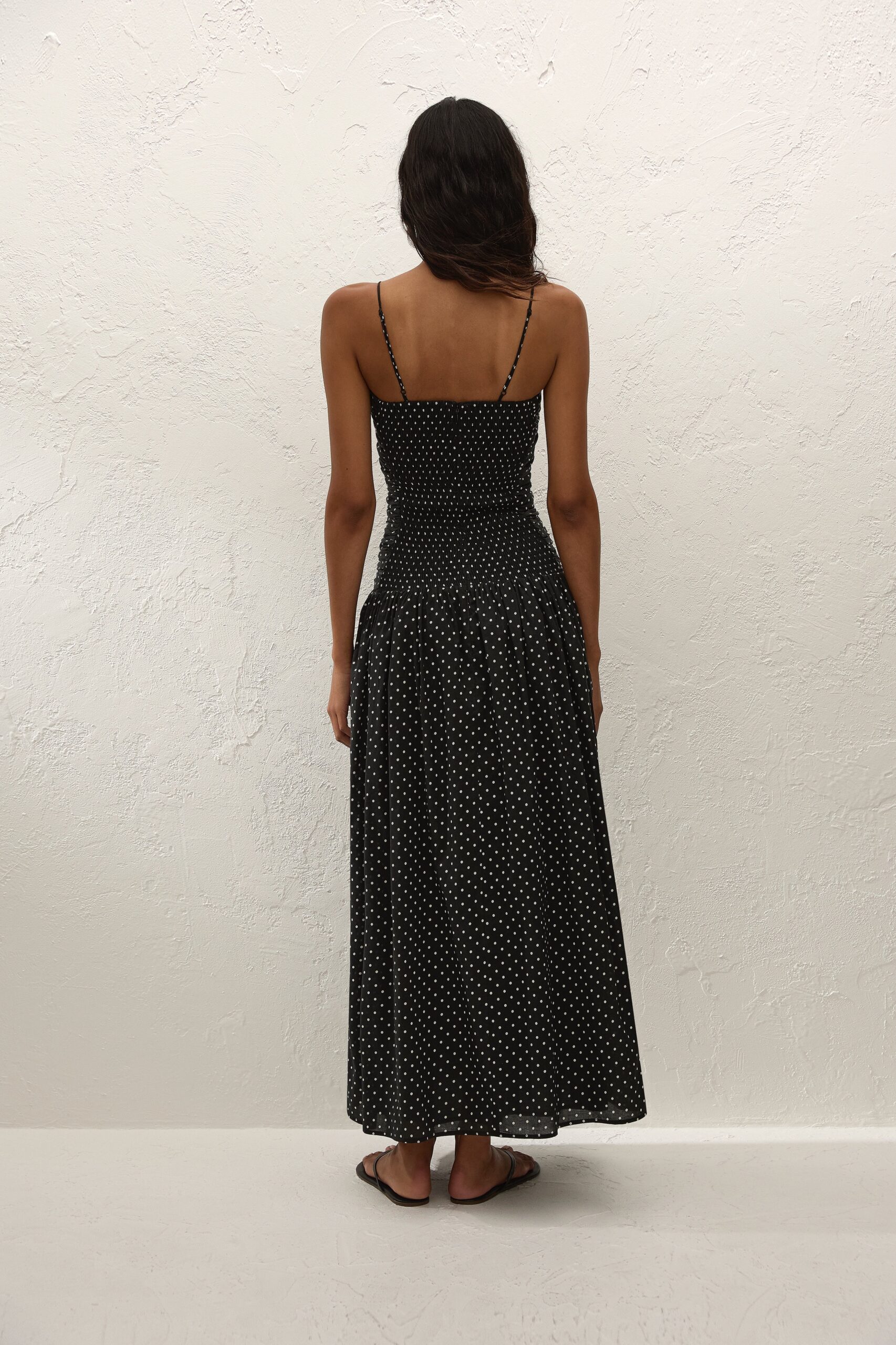 Mira Maxi Dress Lola Polka Dot Black Off White - Image 4