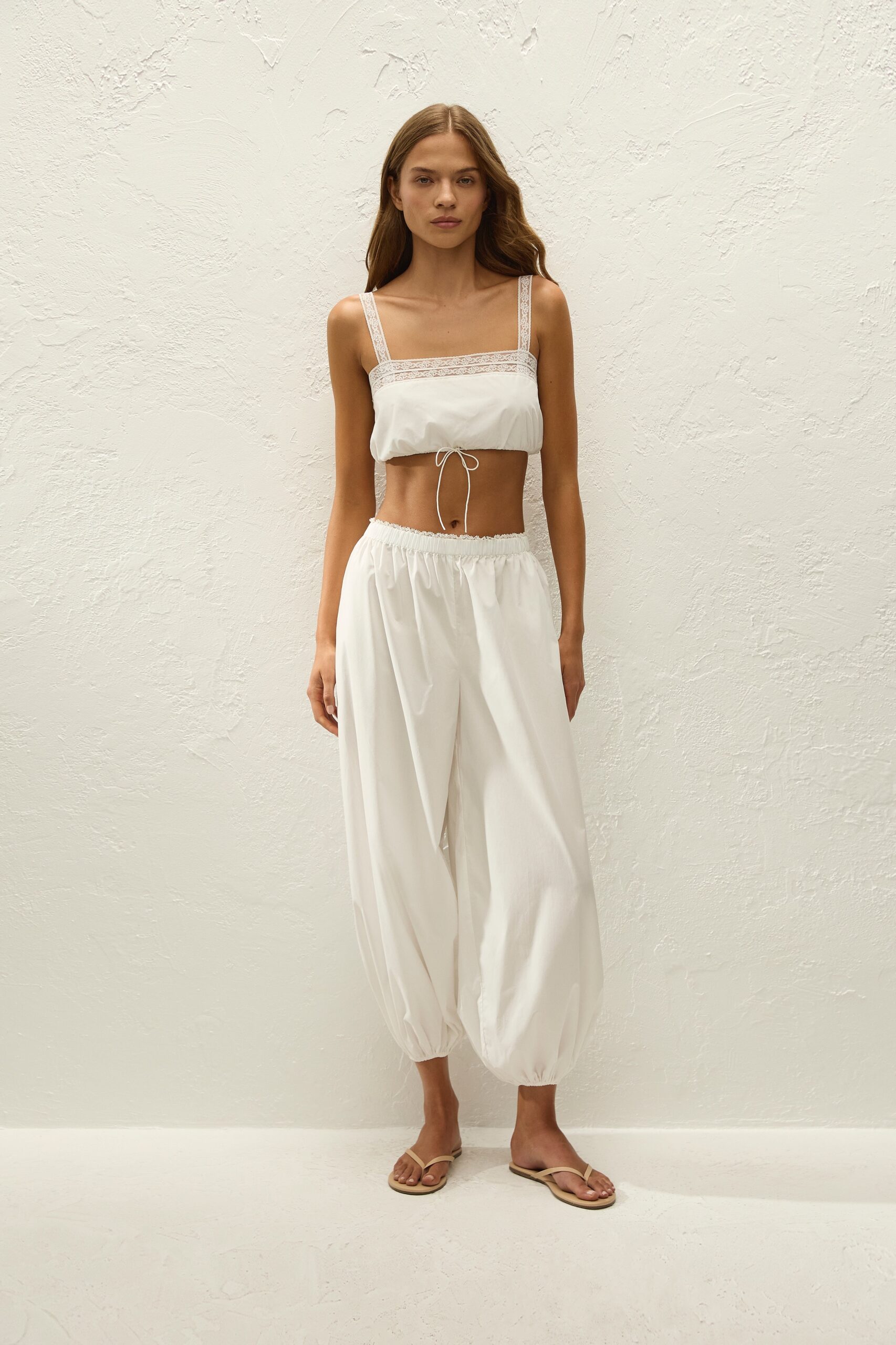 Maratea Pant Ixora Lace White