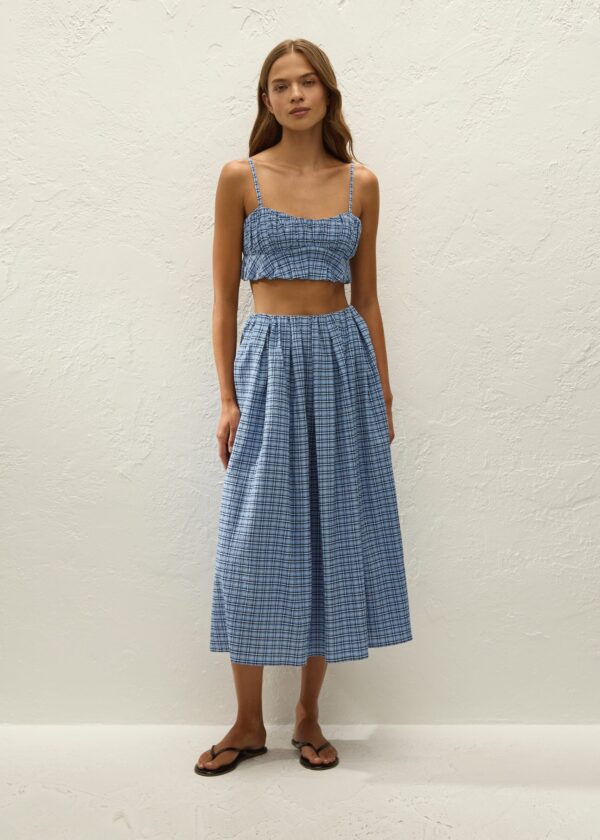 Agora Skirt Vintage Blue Check