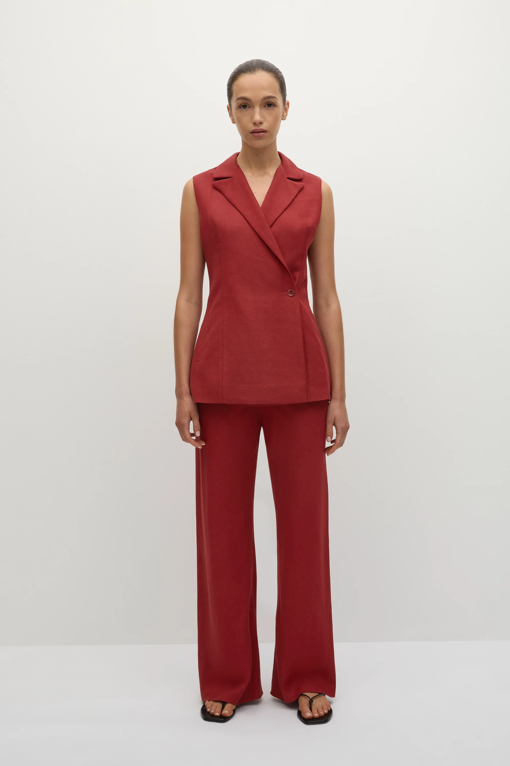 Florine Pant Deep Red - Final Sale